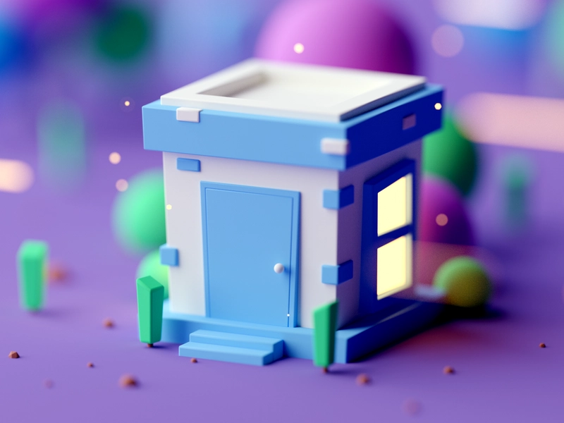 Small House game asset game design design cinema4d forest game buildin.webp