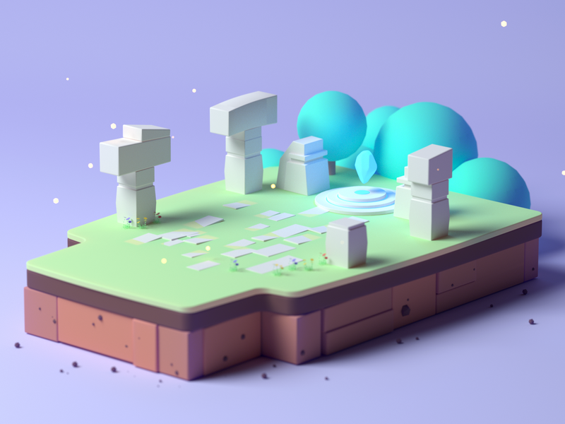 Small Land Crystal environment fantasy magic illustration forest carto.png