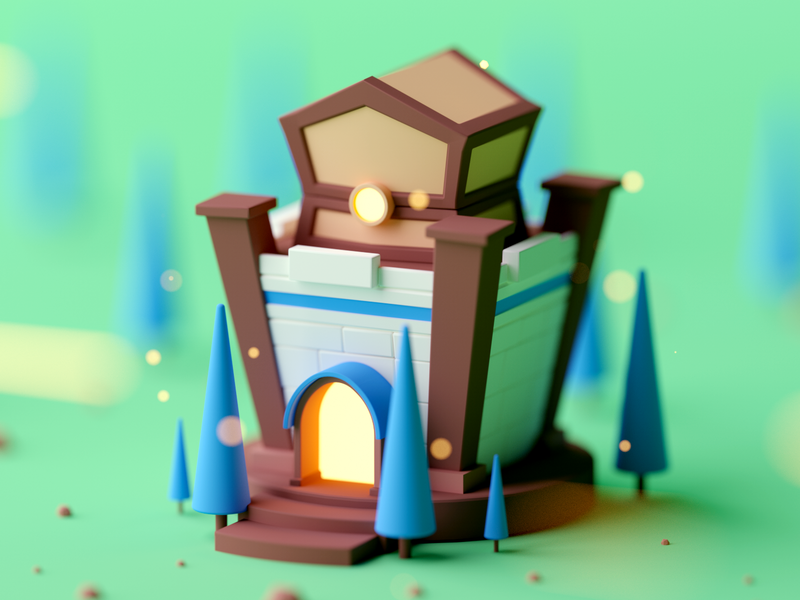 Treasure Shop game asset game design design cinema4d forest game build.png