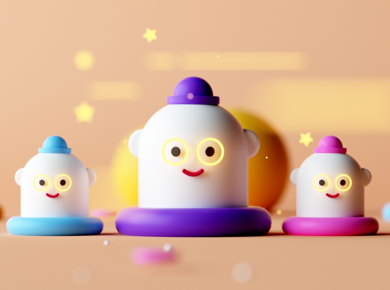 Triplets game design fantasy cartoon design illustration octane lowpol.jpg