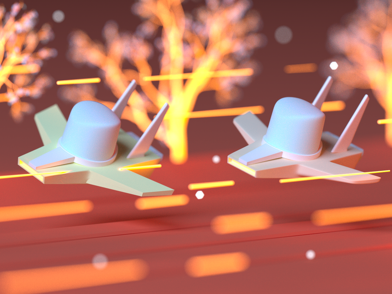 Spaceship Rush lowpoly low poly isoemtric tree space race speed rush s.png