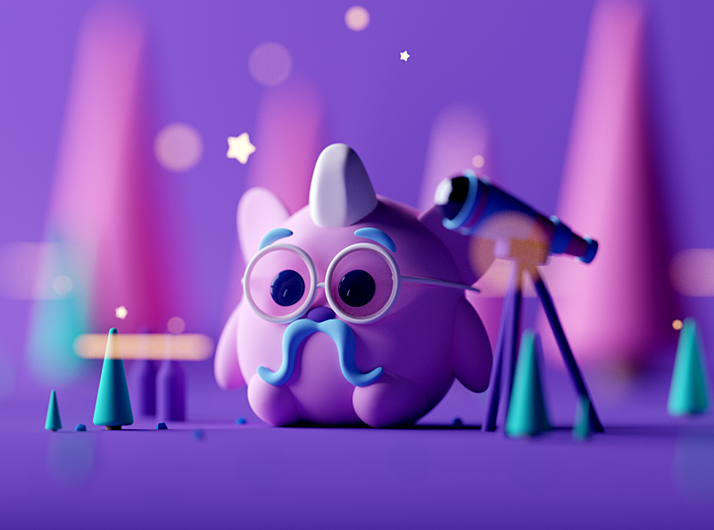 Watching Stars monster character character design game design cartoon.png