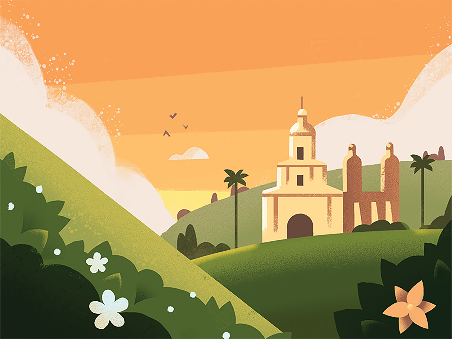 CBTL Colombia Blend countryside hills orange landscape illustration co.jpg