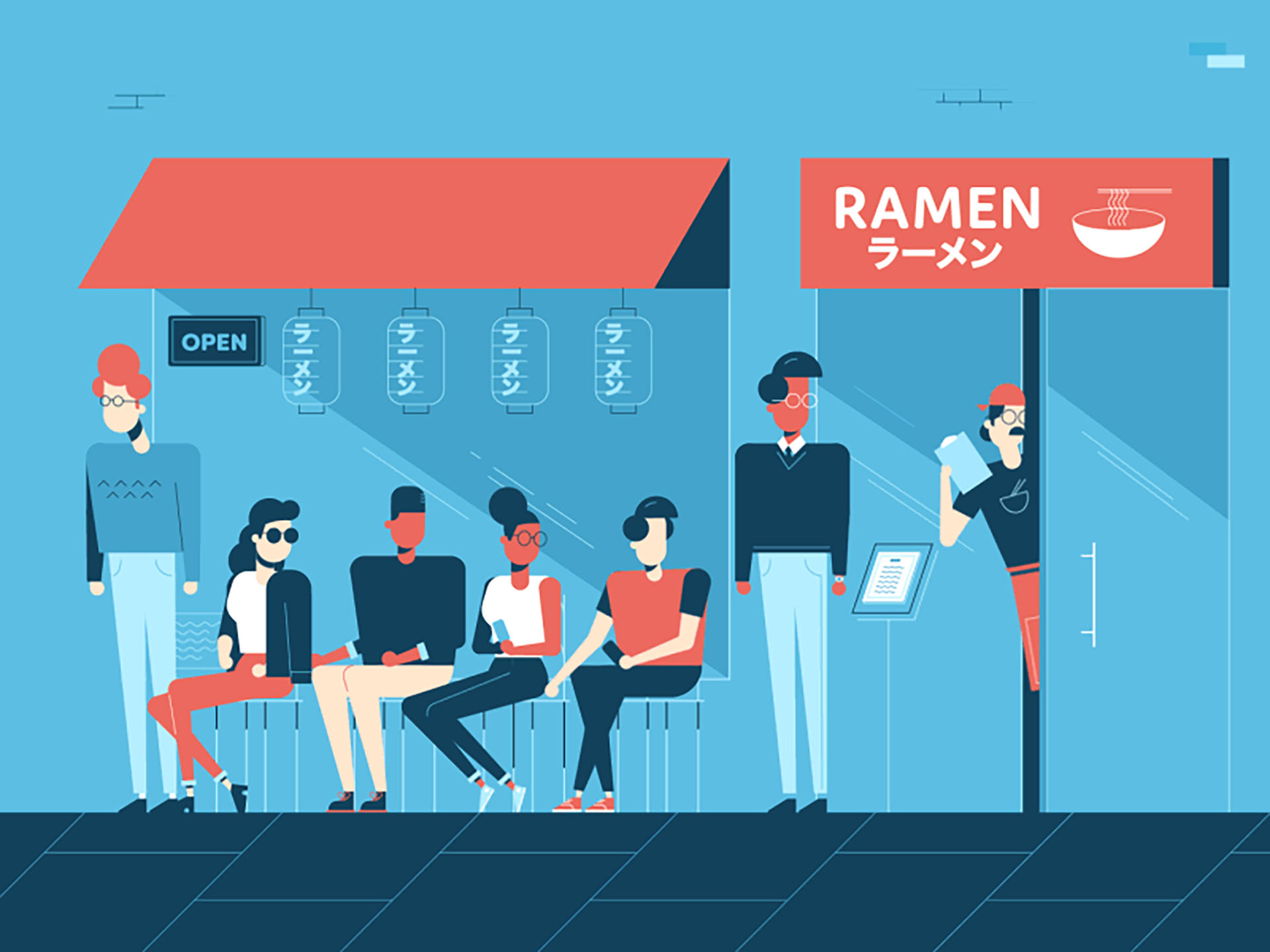 Everyday LA Waitlist down the street designs funny los angeles food wa.jpg