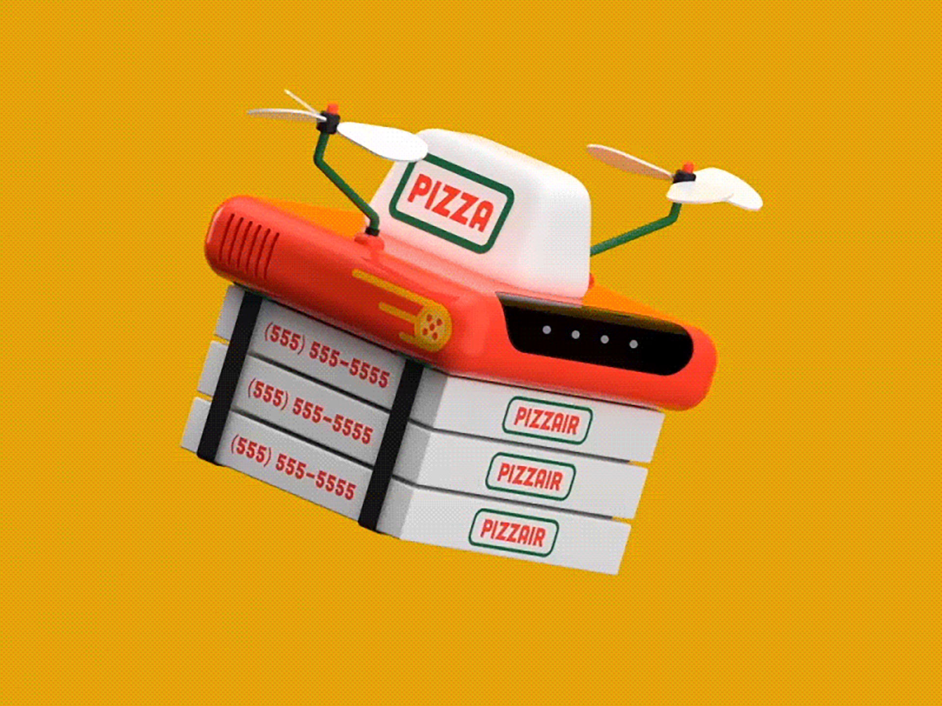 Pizza Delivery Drone food takeout down the street designs 3d cinema 4d.jpg