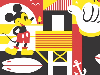 90 Years Mickey Mouse 1 surfing vector illustration disney art mickeym.jpg