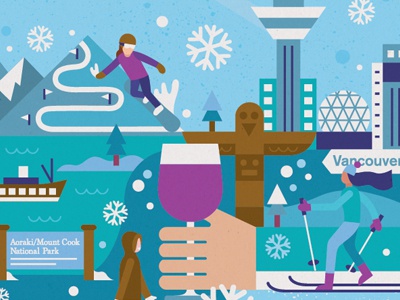 Airnz 2 winter vancouver art vector wine illustration snowboarding sno.jpg