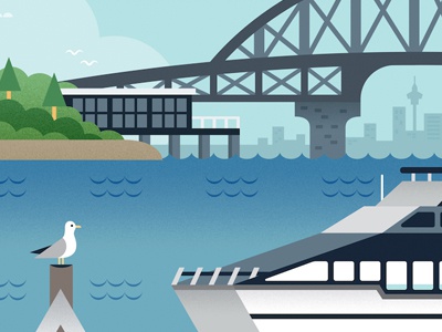 Auckland Commuter art print smart artwork vector seagull prints art ne.jpg