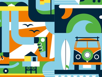 No Cure Magazine close up 2 art vector waves surfboard surfing skatebo.jpg