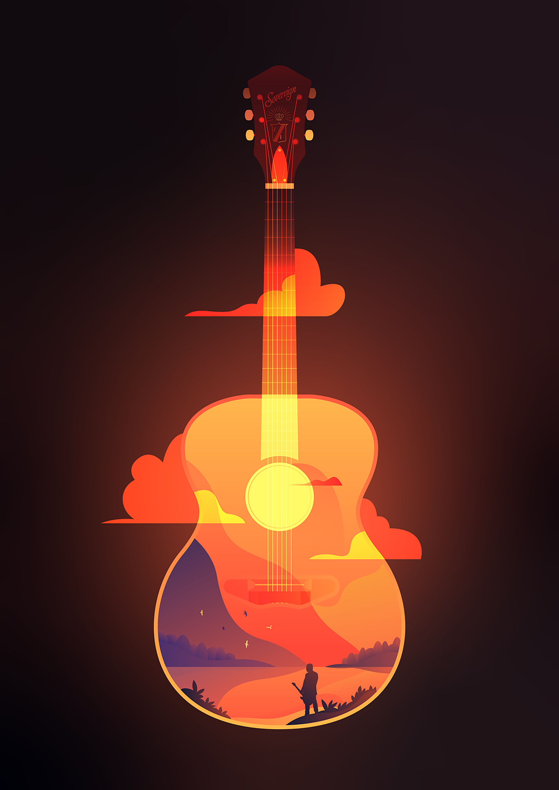 2d Illustration Character design ILLUSTRATION  Landscape music.jpg