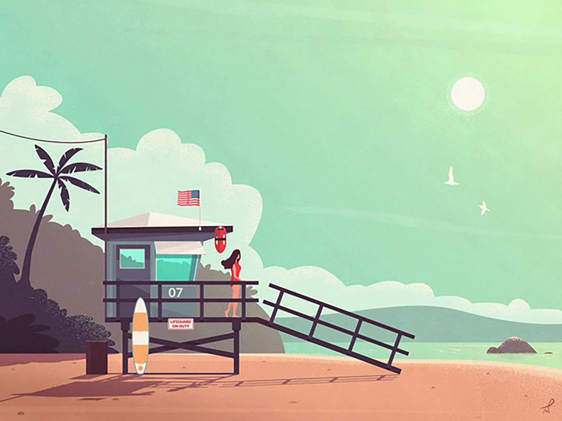 Lifeguard On Duty fireart fireart studio holidays palm photoshop illus.jpg