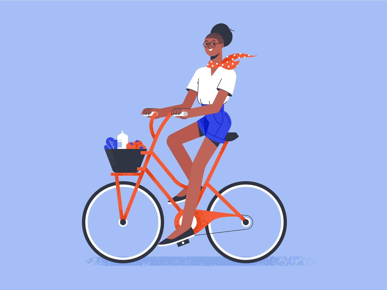 A Girl on a Bike shakuro graphic design bike ride bike illustrator fla.jpg