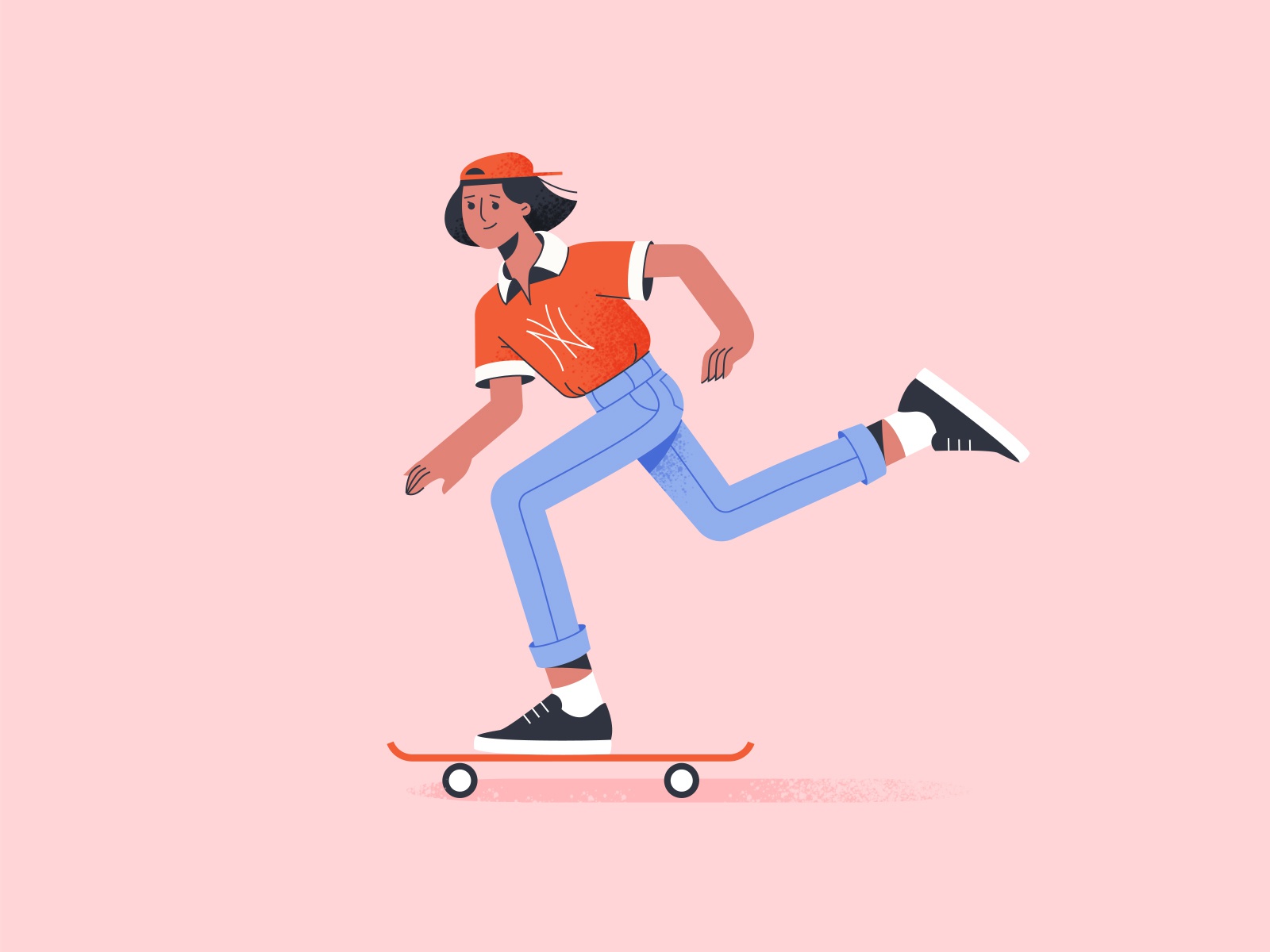 A Skateboarding Girl shakuro clean skater woman graphic design flat ar.jpg