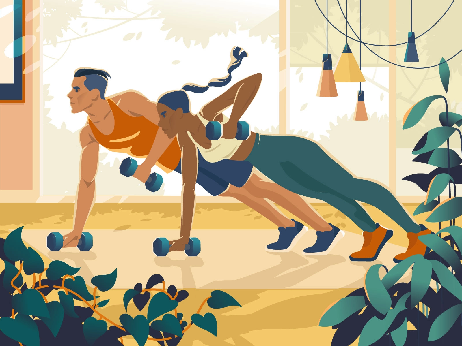 Active Characters Workout active motivation sport graphic digital art.webp