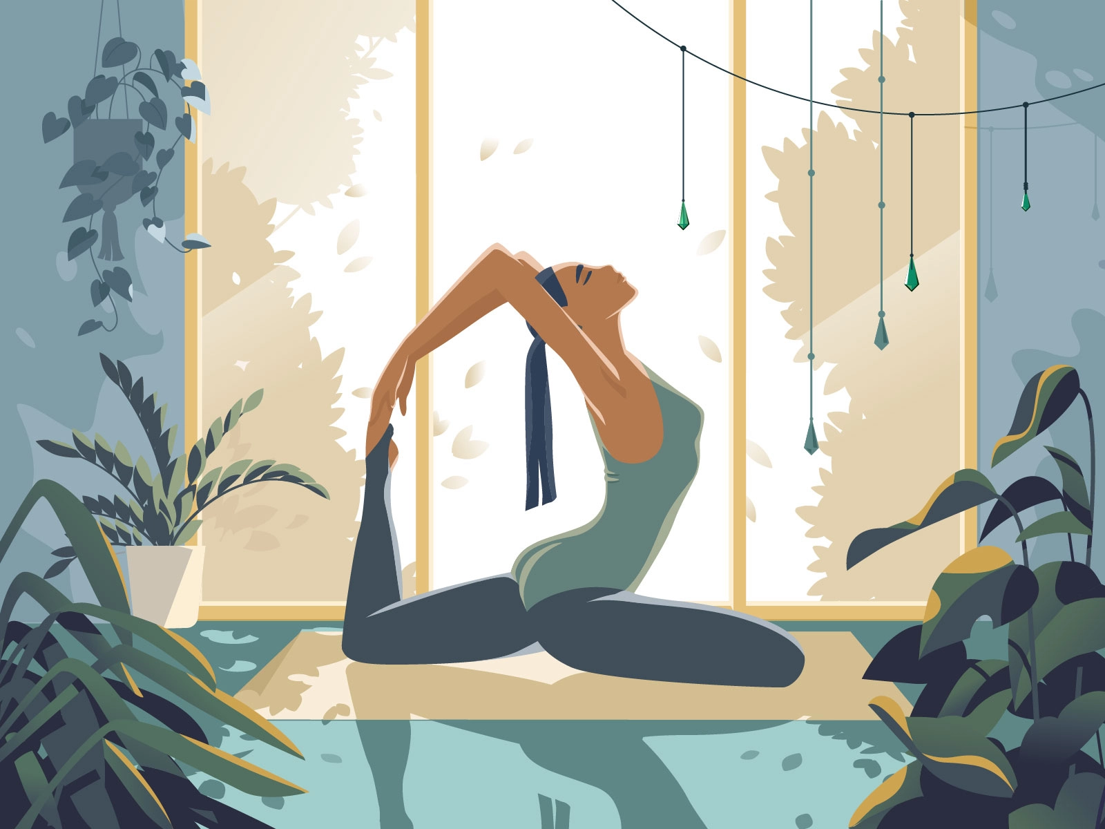 Active Characters Yoga meditation sport active yoga girl illustration.webp