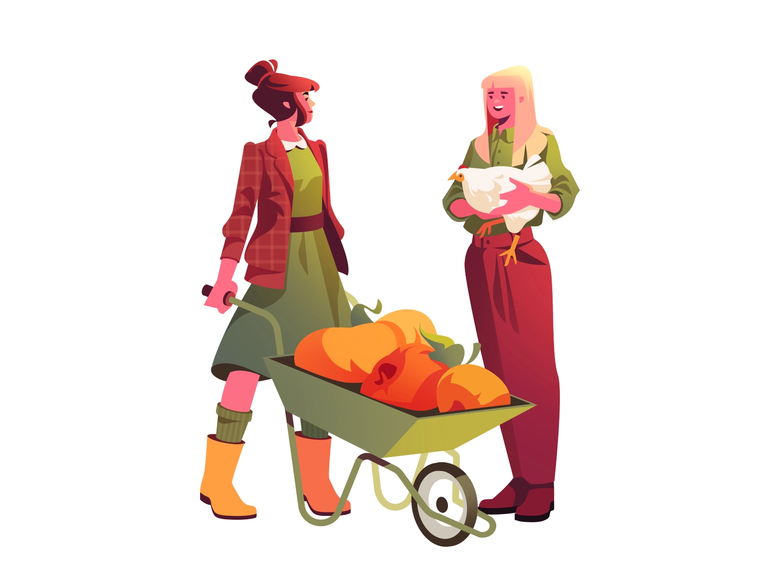 Agriculture Characters 2 2d illustration graphic girl character digita.webp