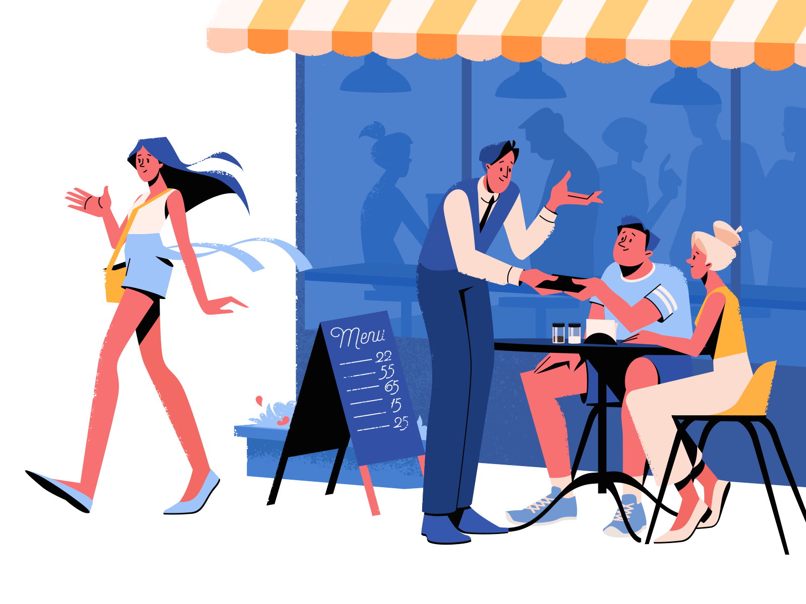 City Life Illustration restaurant coffeehouse cafe graphic design digi.png