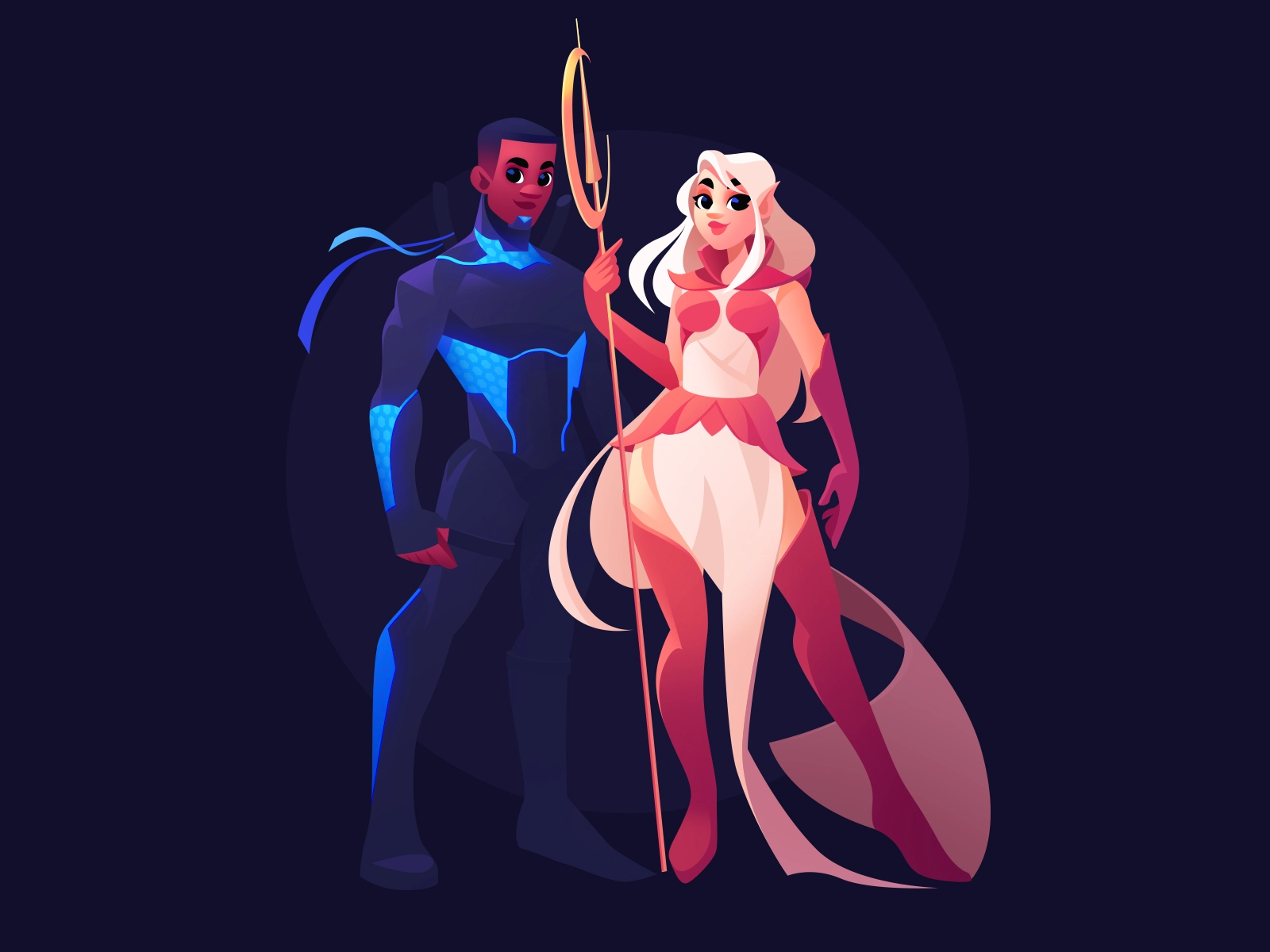 Craftverse Illustration Cosplayers digital artwork web illustration co.webp