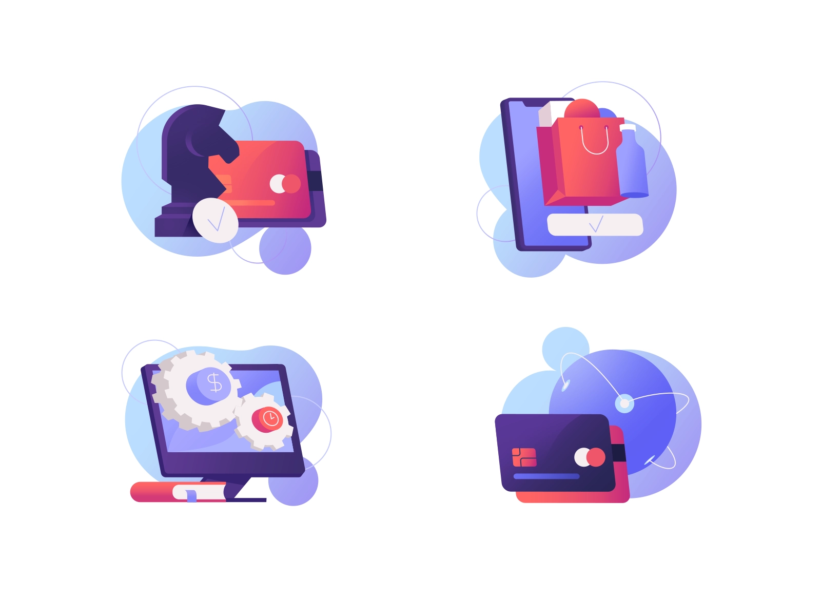 Finance Management Icons icon set business processes business payment.webp
