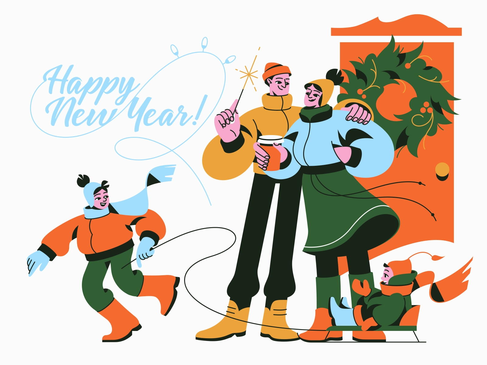 Happy New Year! digital art christmas time christmas character design.webp