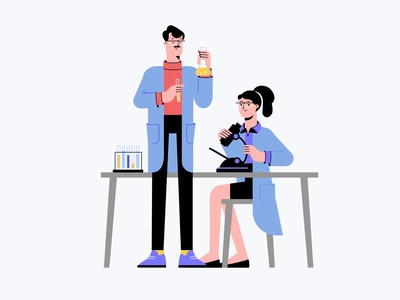 Medical Characters Lab Workers professional vaccine animated illustrat.webp