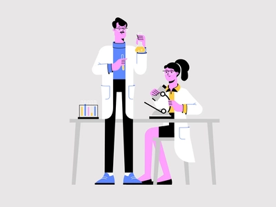 Medical Characters Lab Workers medical illustration laboratory medical.webp
