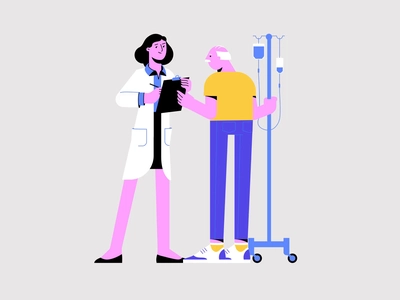 Medical Characters A DoctorcCaring For An Elderly Person animated moti.webp