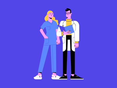 Medical Characters Medical workers flat character design illustration.webp