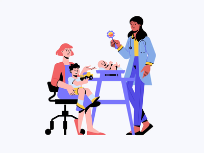 Medical Characters Visiting A Pediatrician children doctor pediatricia.webp