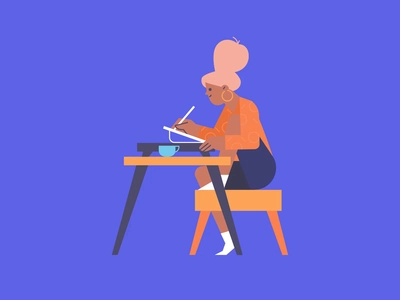 Online School Animated Illustration Cozy Feel study education drawing.webp