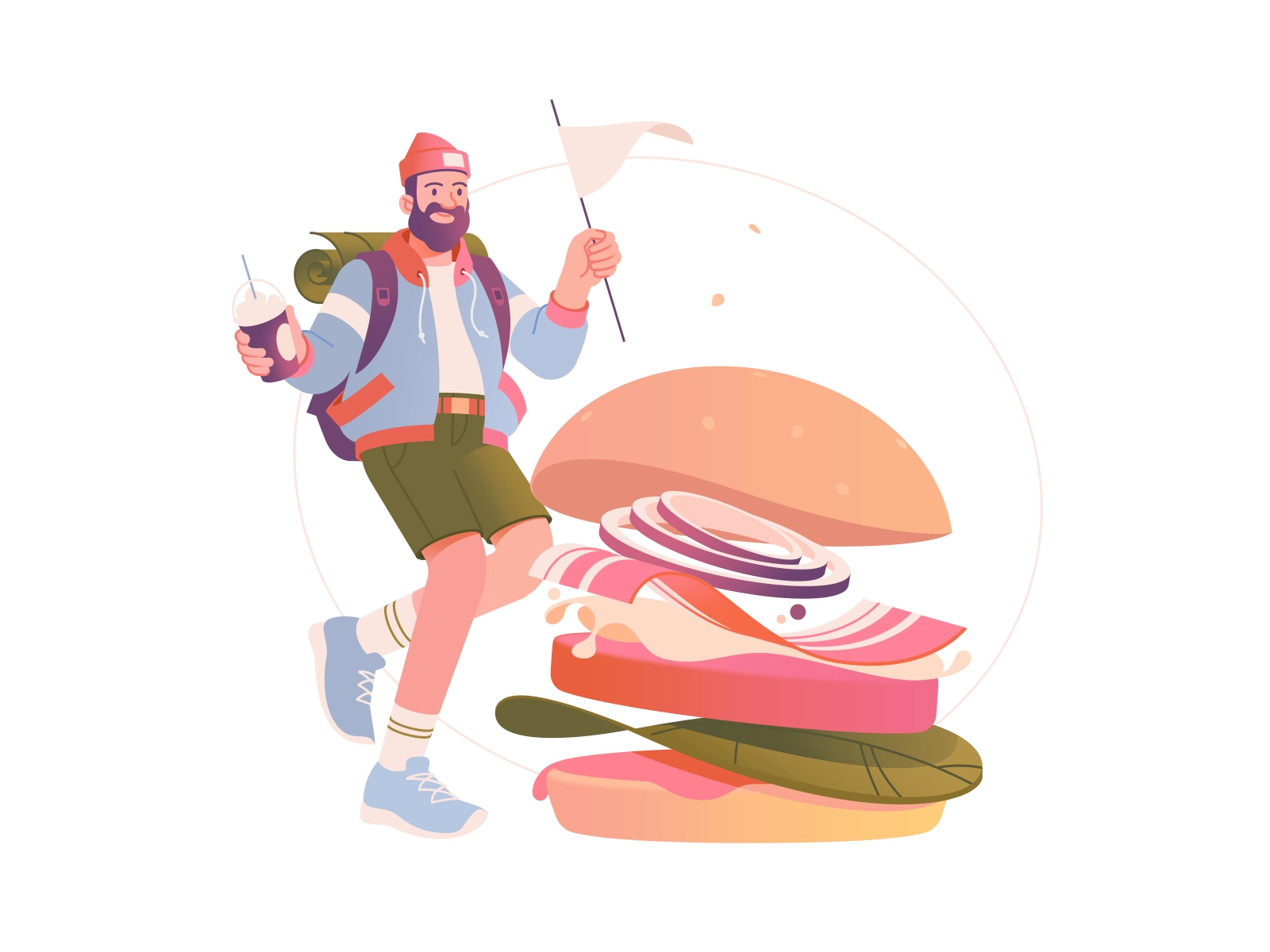 Restaurant 2D Illustration lunch business restaurant illustration dinn.webp