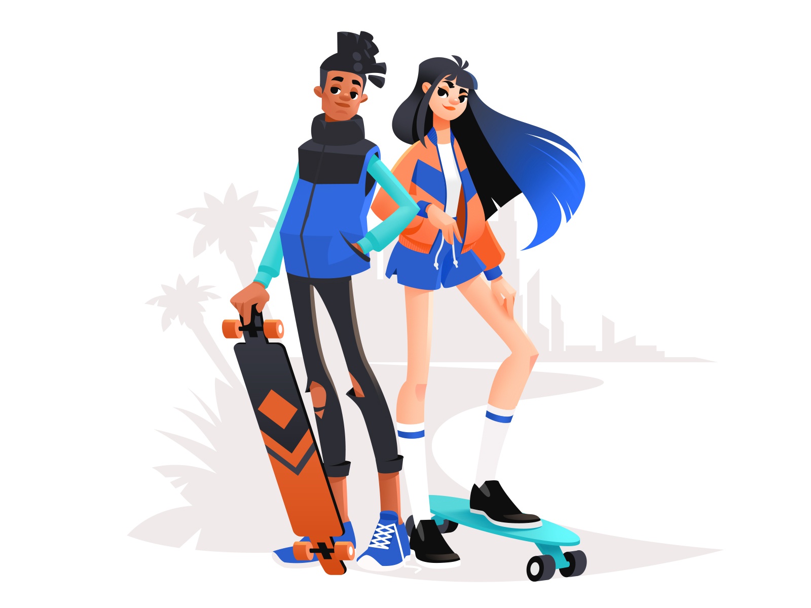 Skate Buddies character design skaters young urban lifestyle style spo.jpg