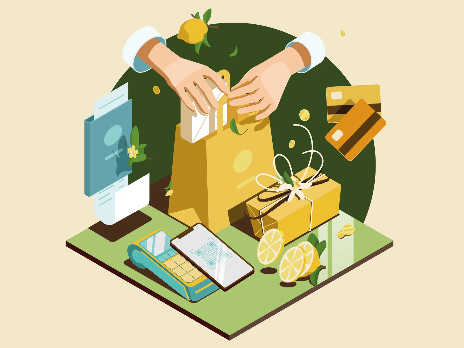 Restaurant Business Illustration Service, Payment, Takeaway inspiratio.webp