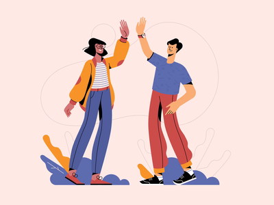 Two Folks High-Fiving high-five motion motion graphic motion design mo.webp