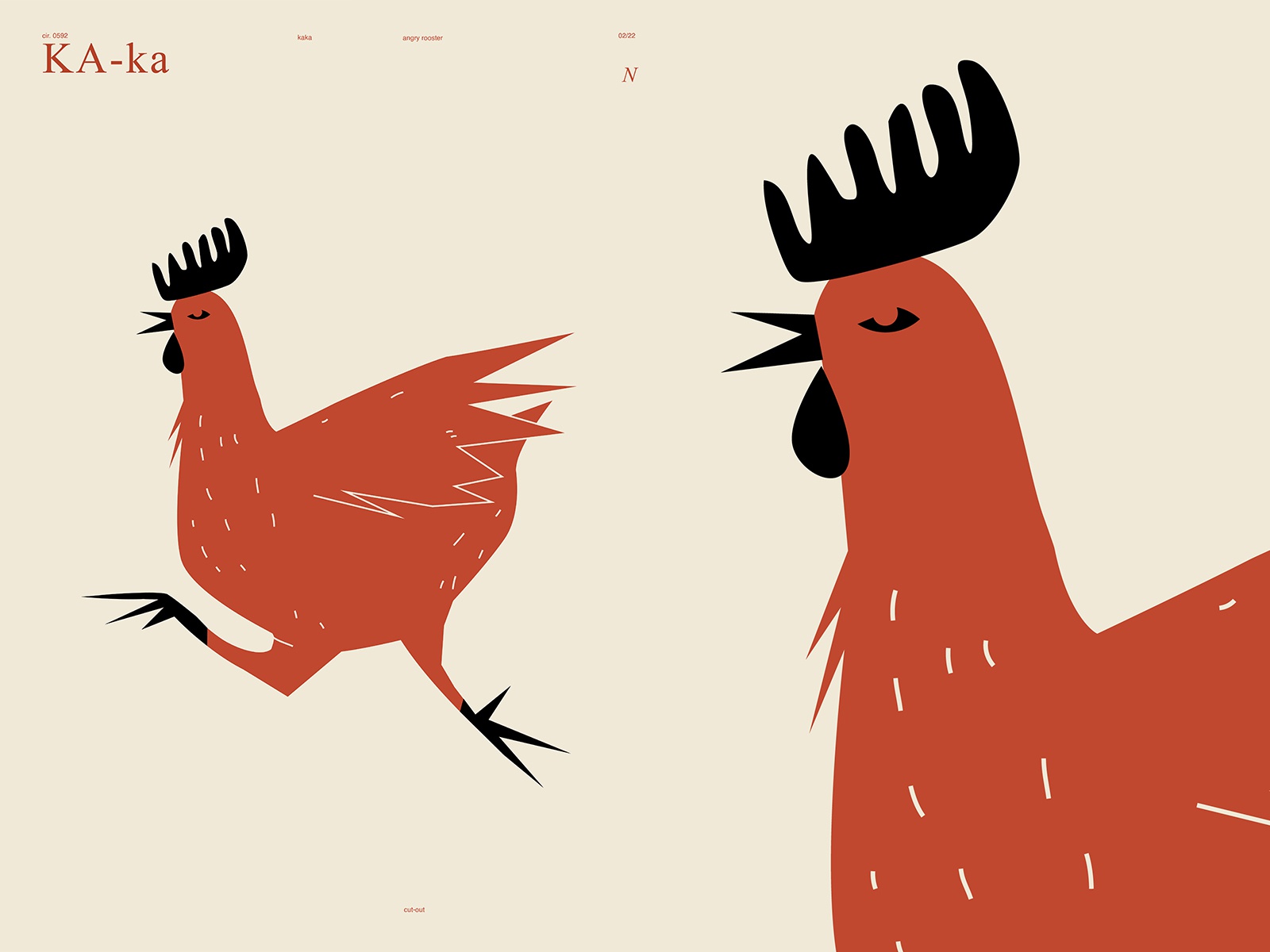Angry rooster cutout angry rooster poster challenge poster a day poste.jpg