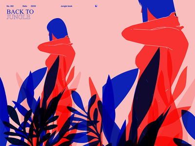 Back To Jungle woman illustration jungle floral design floral pattern.webp