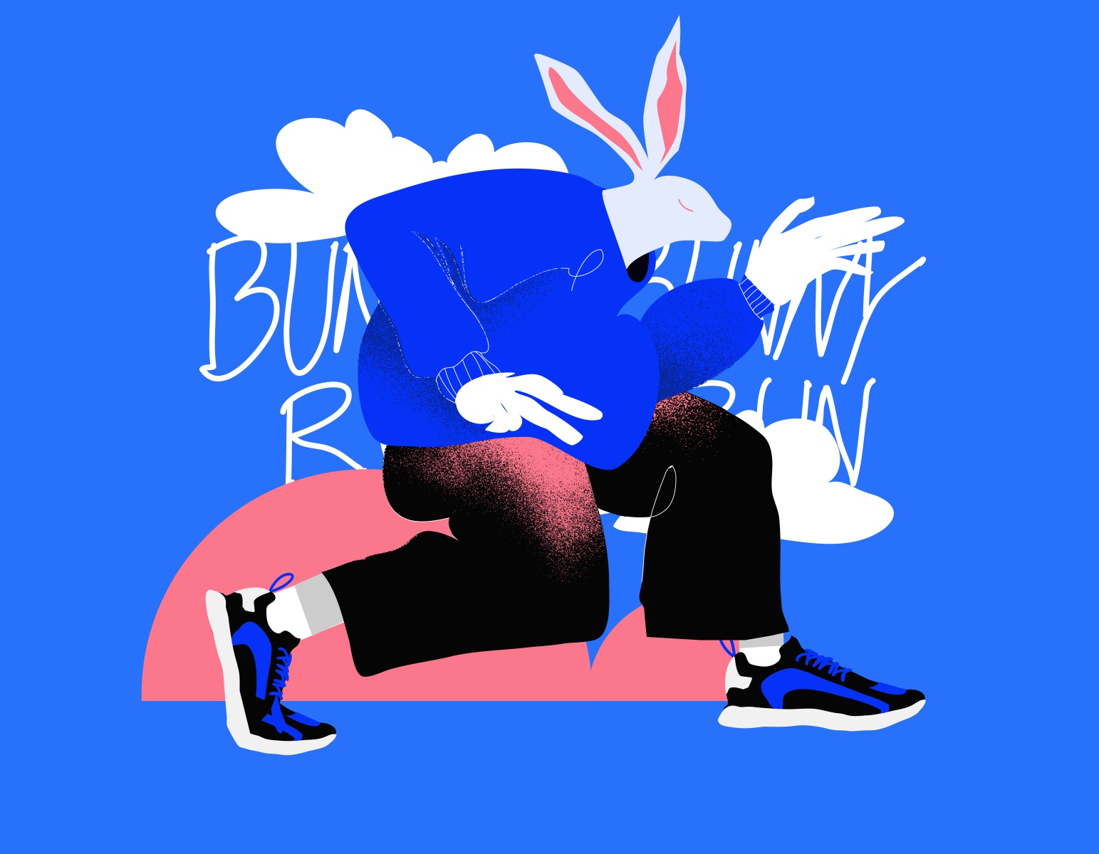 Bunny Run texture animal illustration animal figure run bunny rabbit p.jpg
