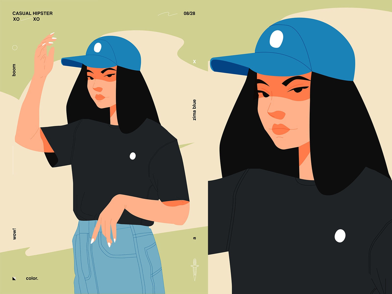 Casual hipster fragment poster challenge hipster girl illustration cha.jpg