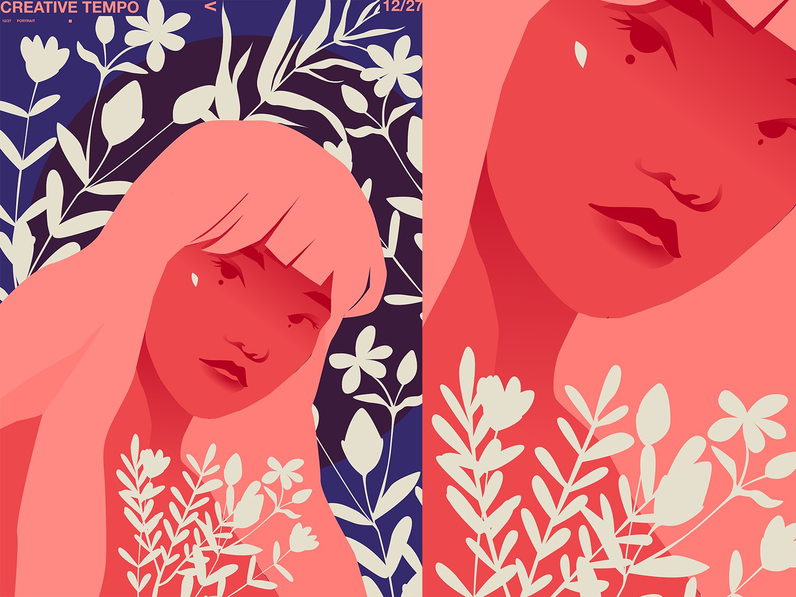 Creative tempo girl illustration girl portrait floral illustration flo.jpg