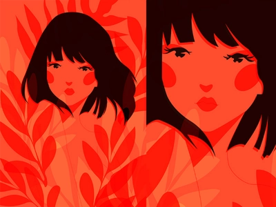 Cute girl fragment poster challenge poster a day form lines poster lac.webp