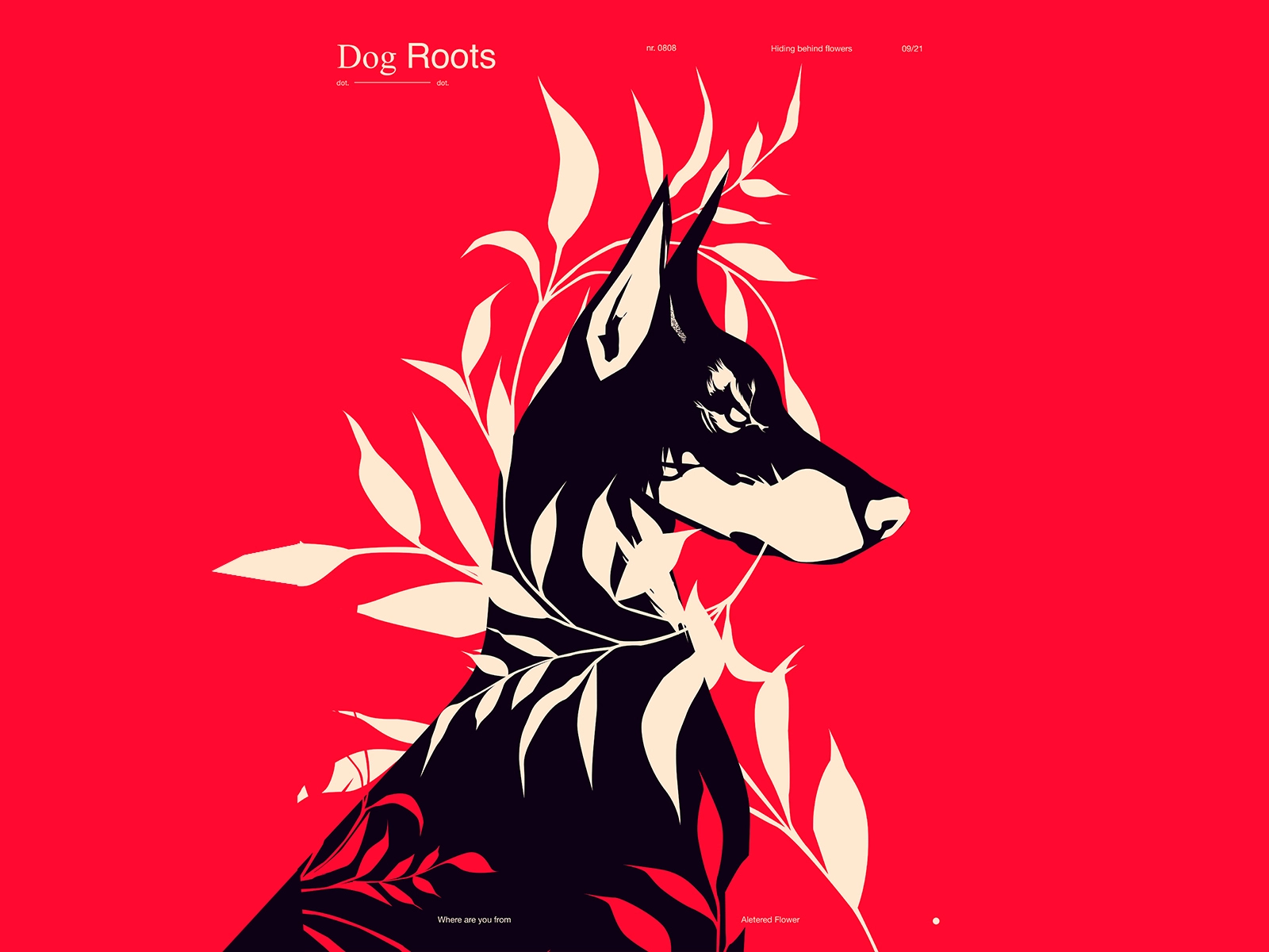 Dog animal illustration floral background floral dog illustration dog.webp