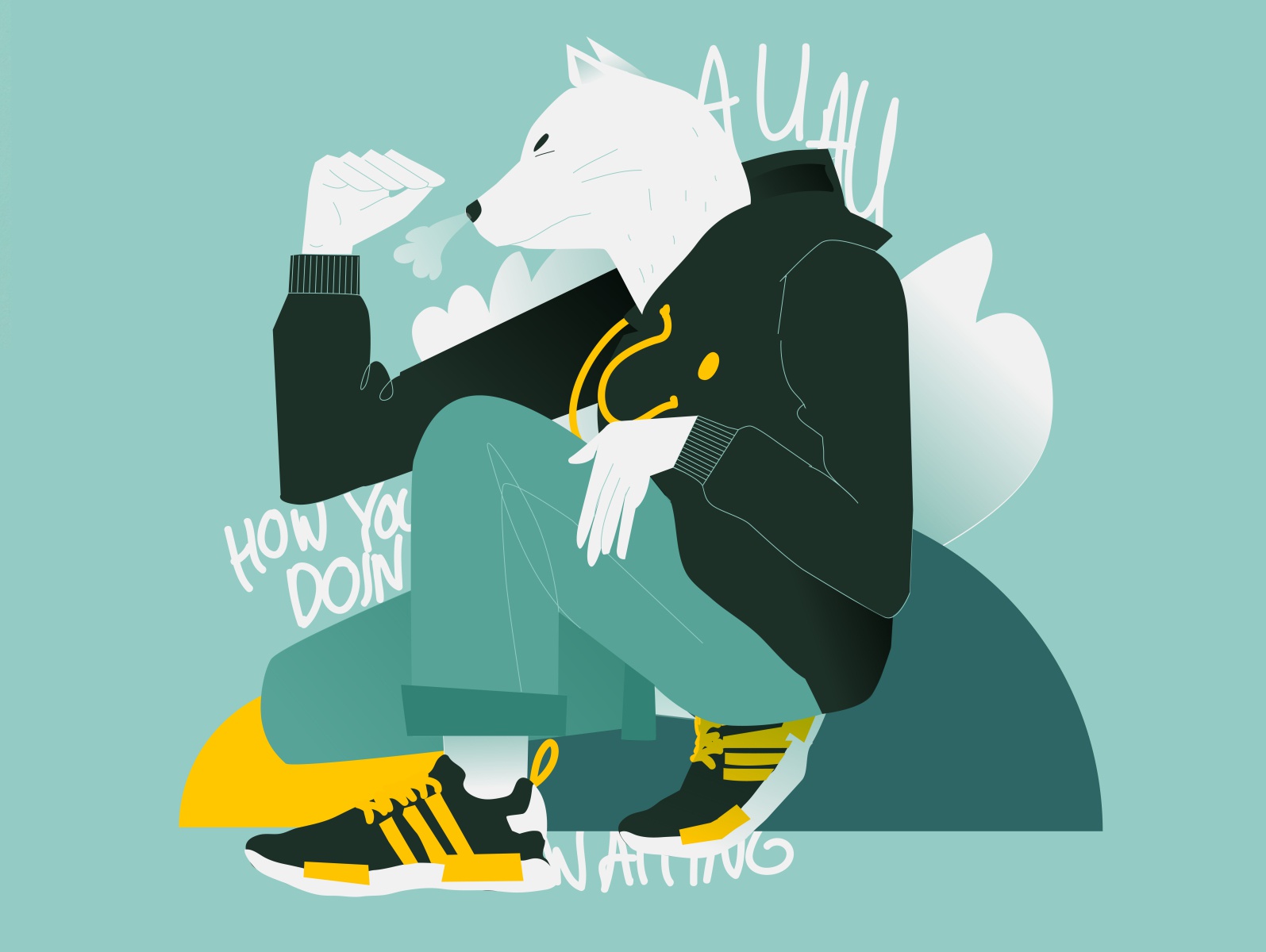 Doggy sneakers dog illustration animal illustration dog animal poster.jpg