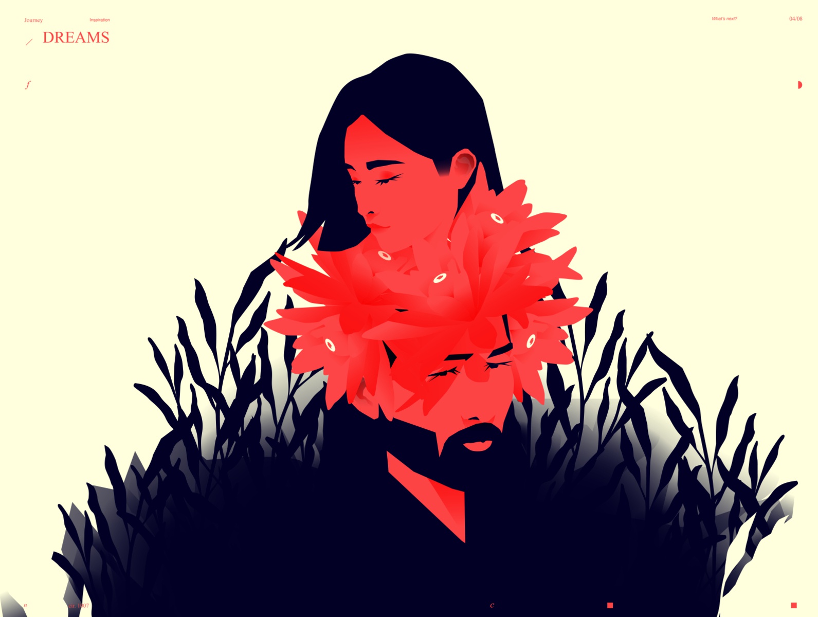 Dreams couple emotional design emotional portrait illustration portrai.jpg