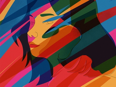 Experiments portrait art new colorfull splash girl fragment poster art.webp