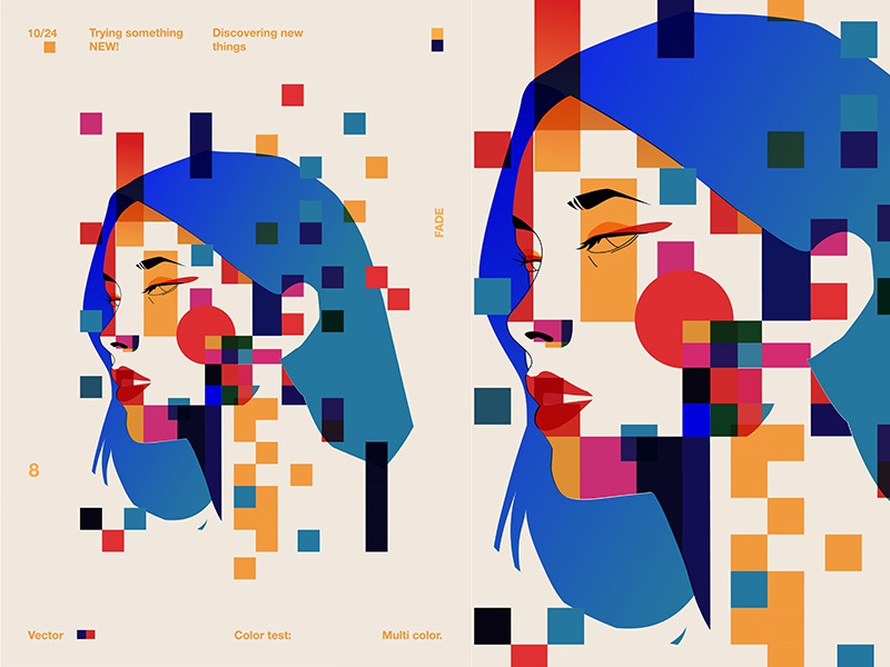 Fading Away experiement glitchart glitch girl fragment layout poster a.jpg