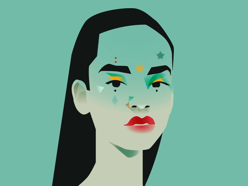 Fey woman portrait woman illustration girl portraiti girl illustration.webp