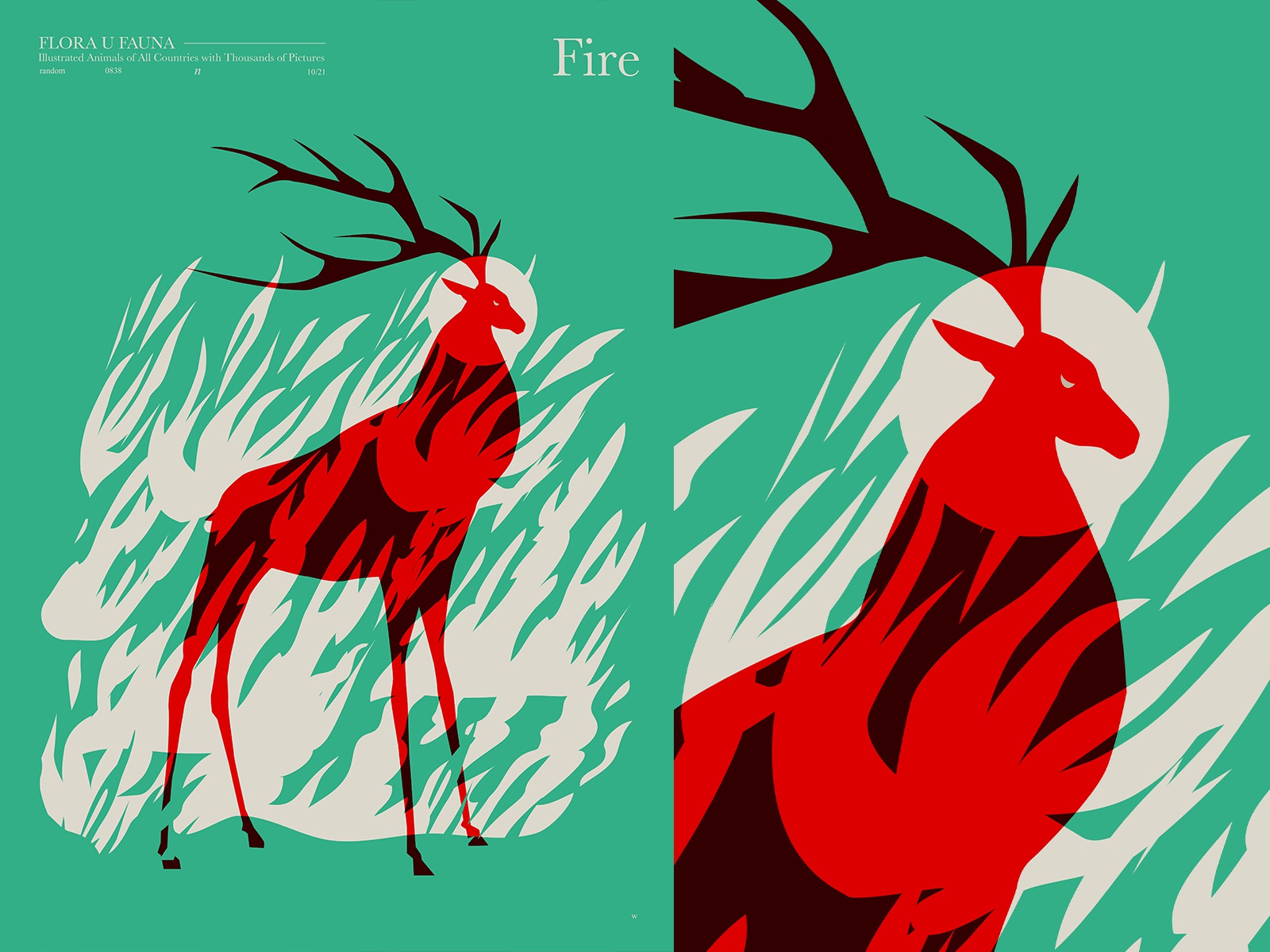 Fire wildlife save nature fire animal illustration animal art fragment.jpg