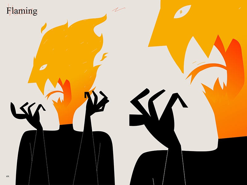 Flaming anger flaming flame fire hands body man layout fragment poster.jpg