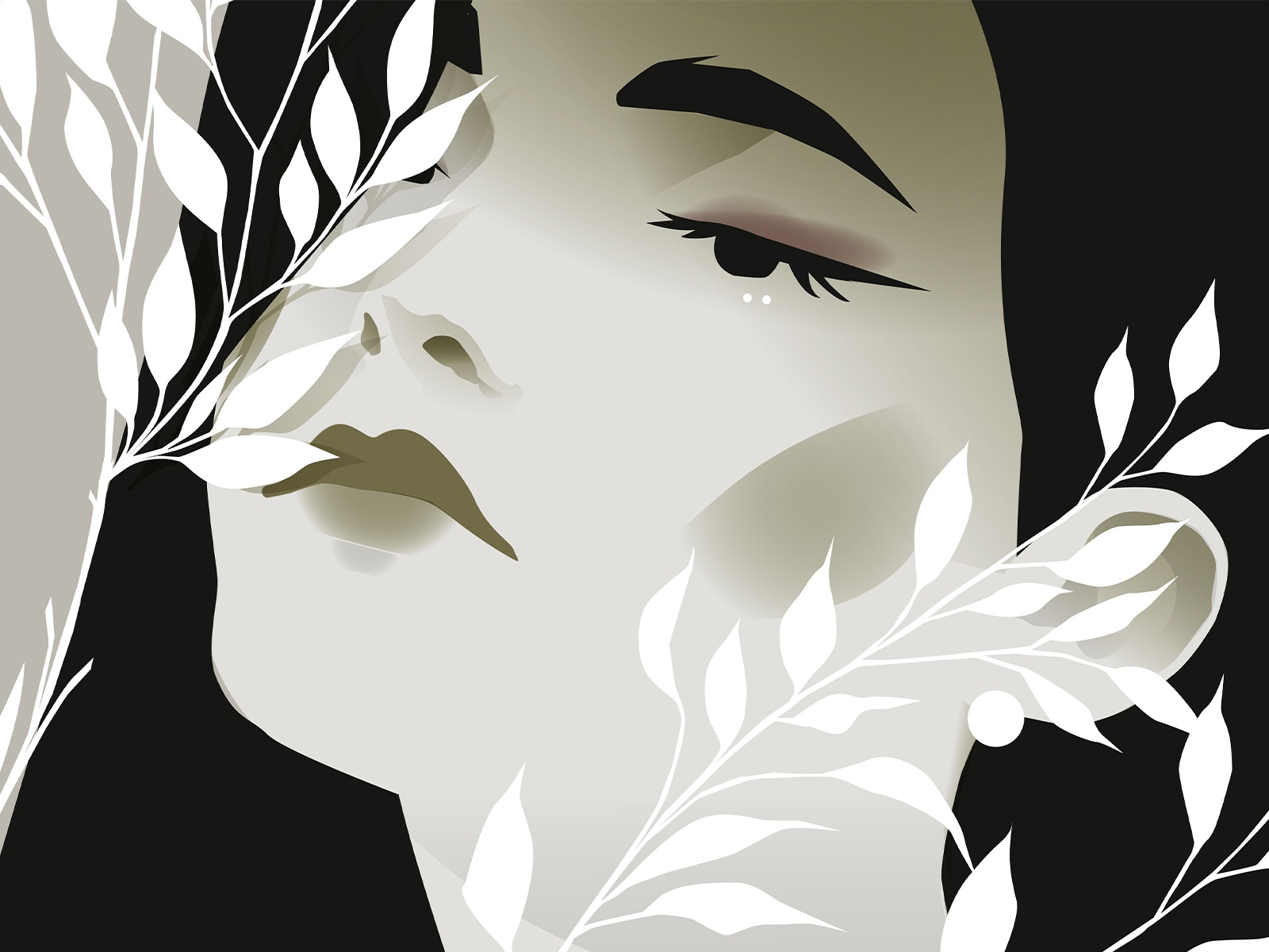 Gentle look 2 vectorart vector illustration vector print portrait illu.jpg