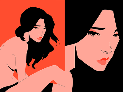 Girl cartooning girl character style girl illustration body fragment g.webp